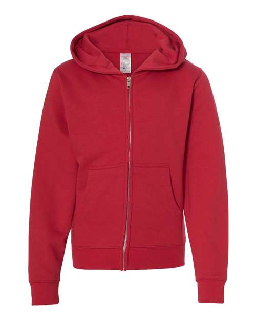 Youth Midweight Full-Zip Hooded Sweatshirt | USA Decoration