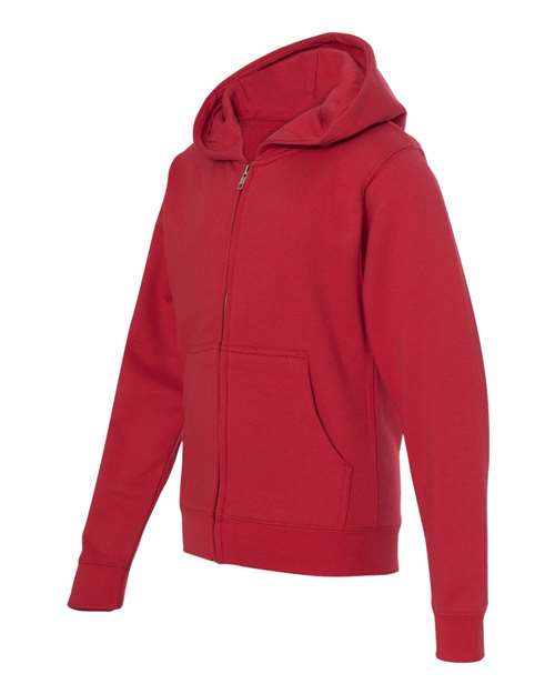 Youth Midweight Full-Zip Hooded Sweatshirt | USA Decoration