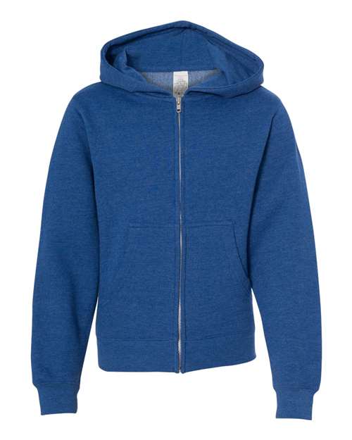 Youth Midweight Full-Zip Hooded Sweatshirt | USA Decoration
