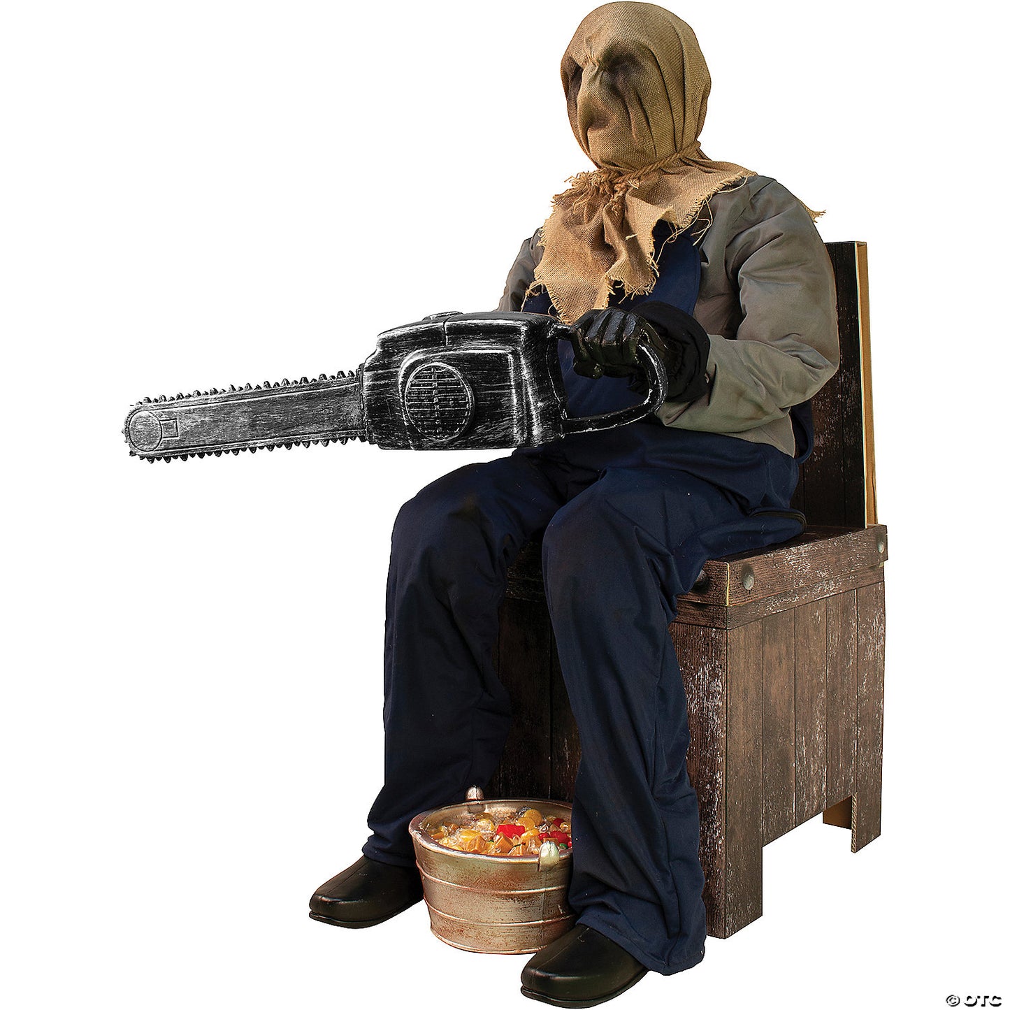 45" Seated Animated Chainsaw Greeter Prop | USA Decoration®