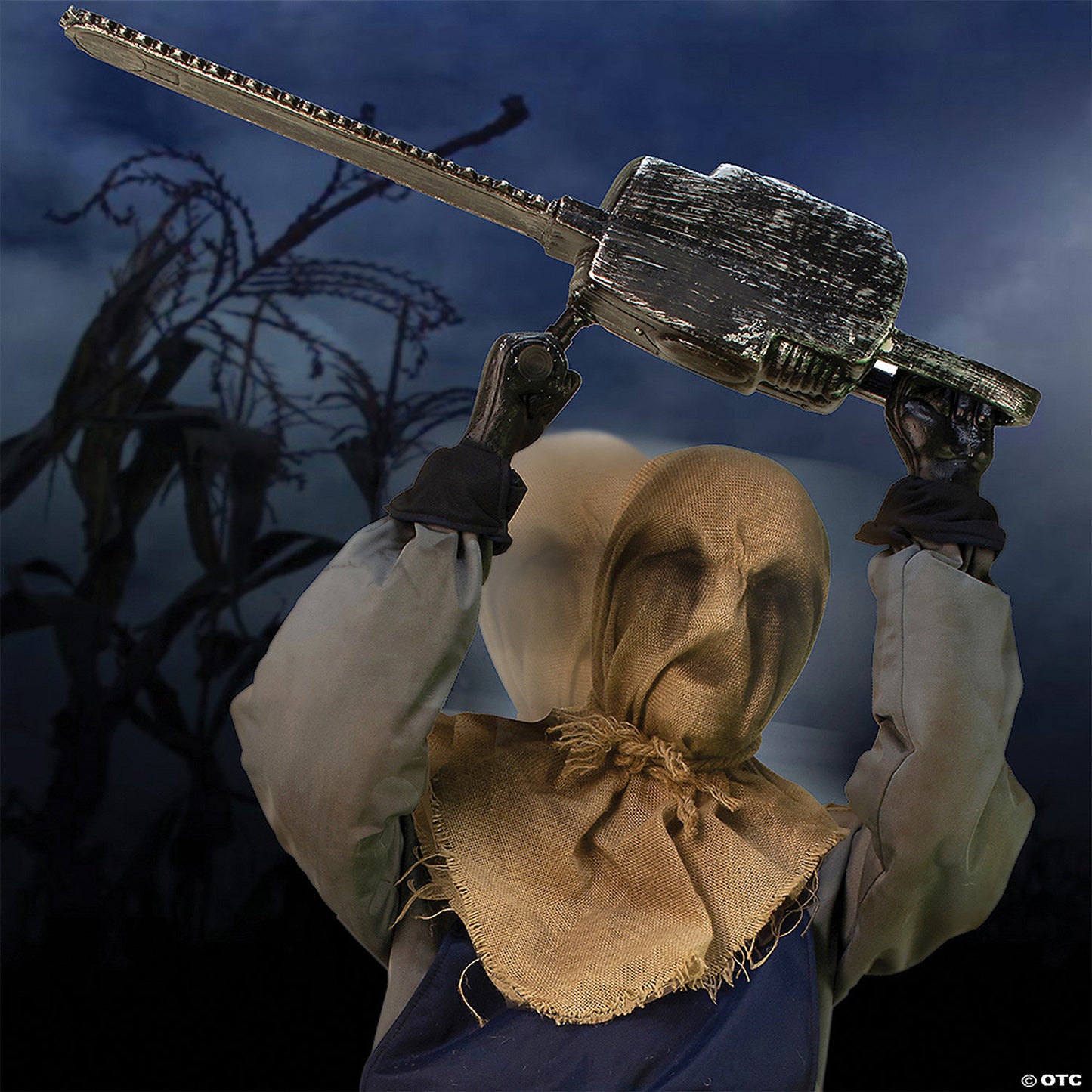 45" Seated Animated Chainsaw Greeter Prop | USA Decoration®