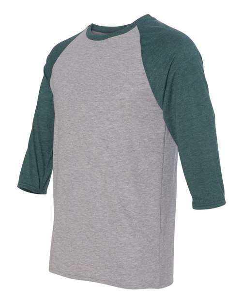 Triblend Raglan Three-Quarter Sleeve T-Shirt | USA Decoration