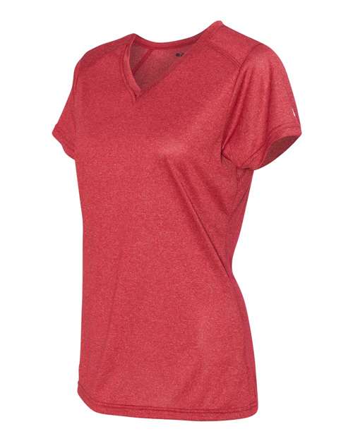 Women's Pro Heather V-Neck T-Shirt | USA Decoration