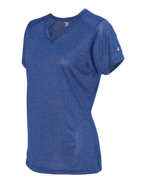 Women's Pro Heather V-Neck T-Shirt | USA Decoration