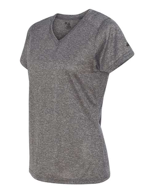 Women's Pro Heather V-Neck T-Shirt | USA Decoration