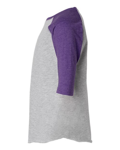 Youth Baseball Fine Jersey Three-Quarter Sleeve Tee | USA Decoration