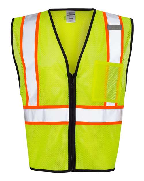 Economy Contrasting Vest with Zippered Front | USA Decoration