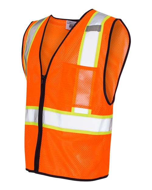 Economy Contrasting Vest with Zippered Front | USA Decoration