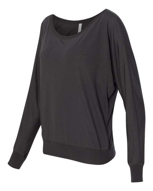 Women’s Flowy Off Shoulder Long Sleeve Tee | USA Decoration