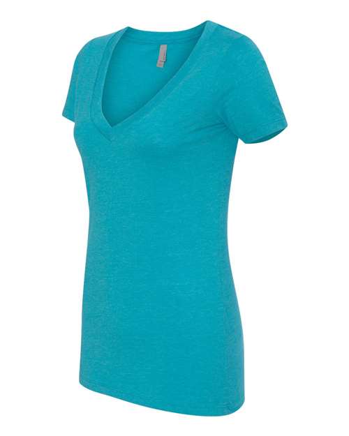 Women’s CVC Deep V-Neck T-Shirt | USA Decoration