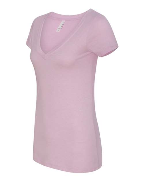 Women’s CVC Deep V-Neck T-Shirt | USA Decoration