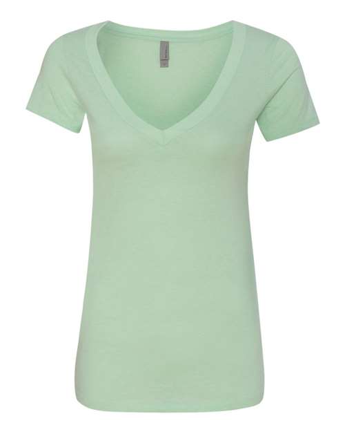 Women’s CVC Deep V-Neck T-Shirt | USA Decoration