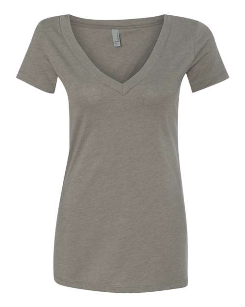 Women’s CVC Deep V-Neck T-Shirt | USA Decoration