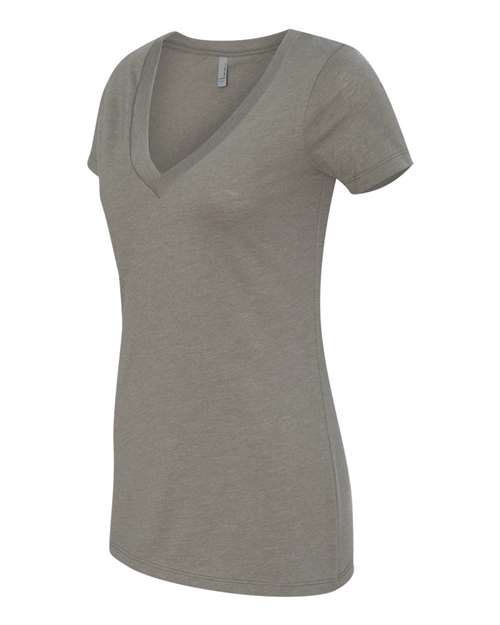 Women’s CVC Deep V-Neck T-Shirt | USA Decoration
