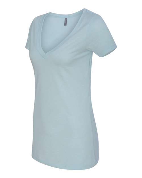 Women’s CVC Deep V-Neck T-Shirt | USA Decoration