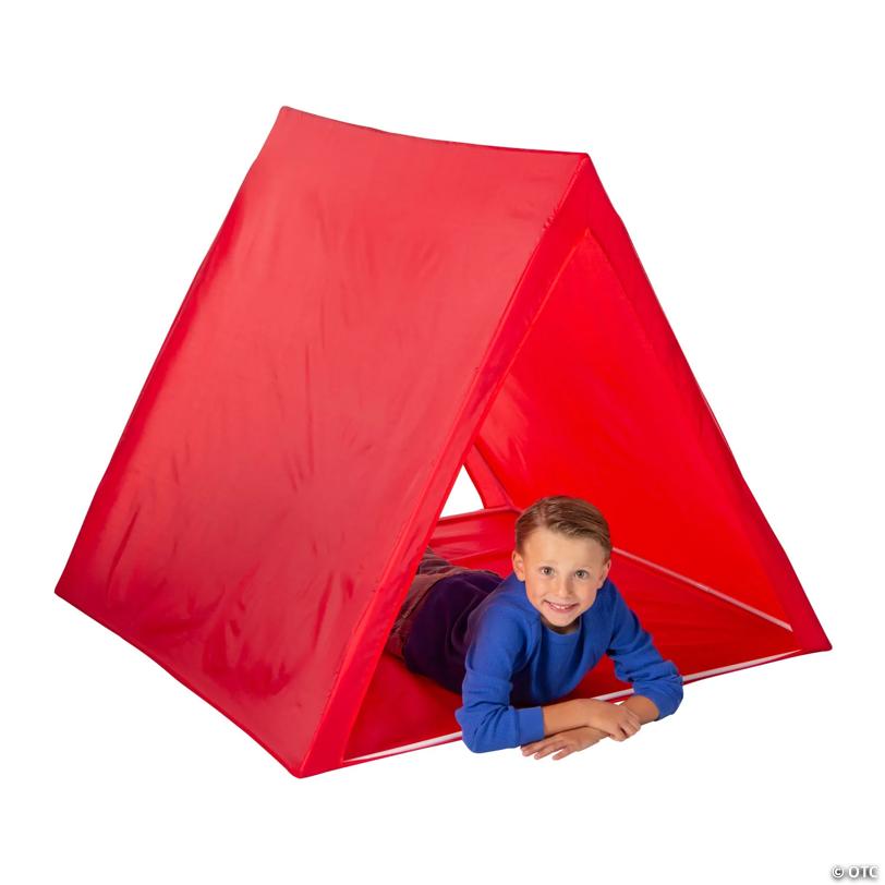 45" x 40" Red Plastic Sleepover Tent with Frame