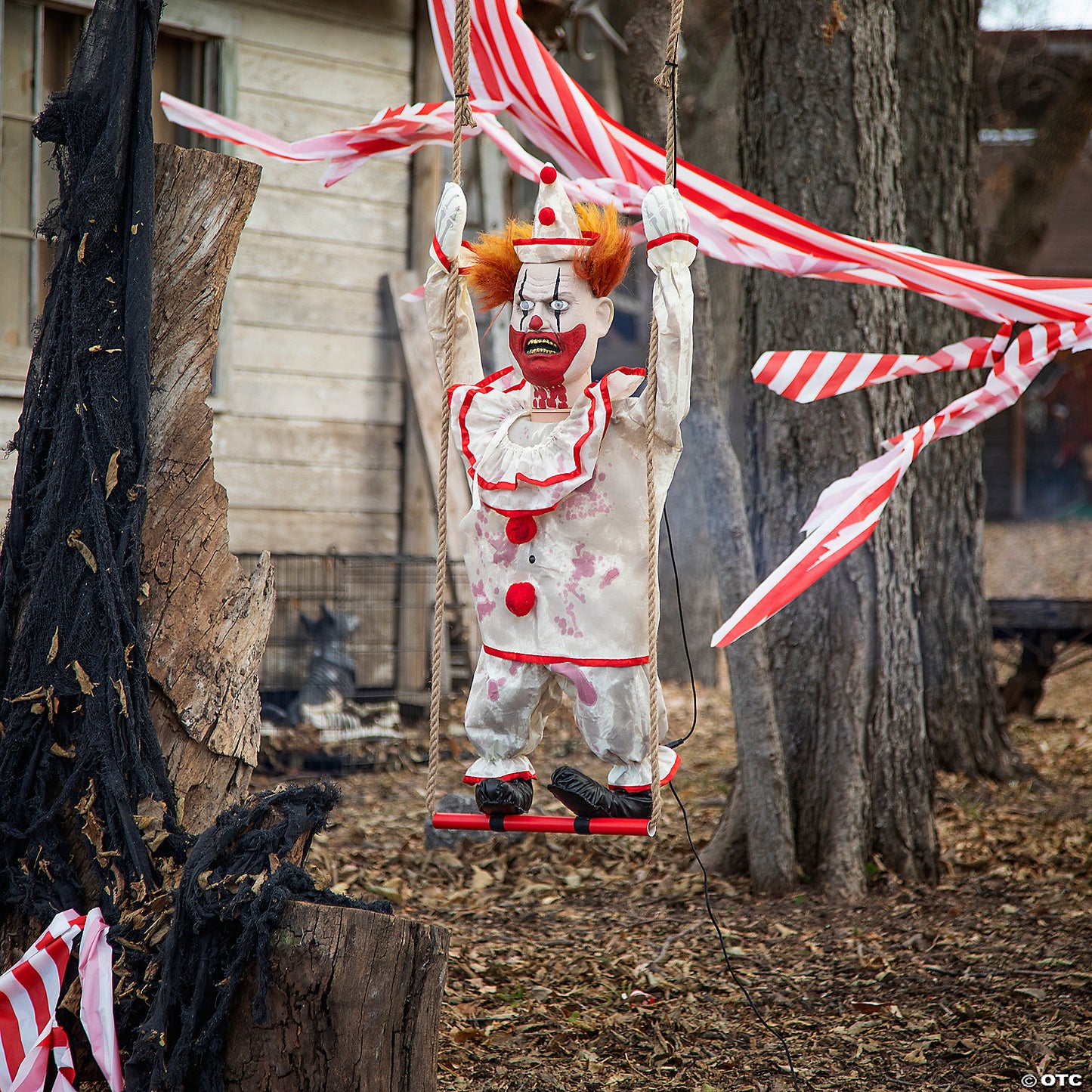 46" Hanging Animated Swinging Happy Clown Halloween Decoration | USA Decoration®