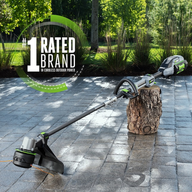 POWER + POWERLOAD with LINE IQ 56-volt 16-in Telescopic Shaft Battery String Trimmer 4.0 Ah (Battery Included) (Charger Included)