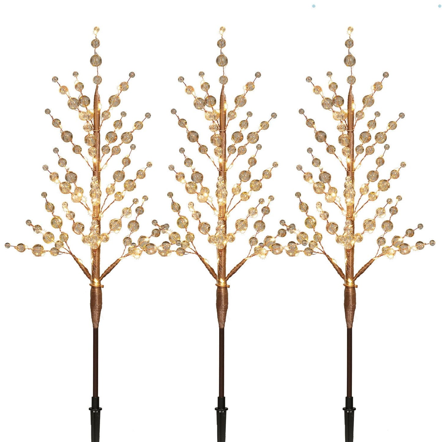 Member's Mark Crystal Bead Pathway Lights, Set of 3 | USA Decoration®