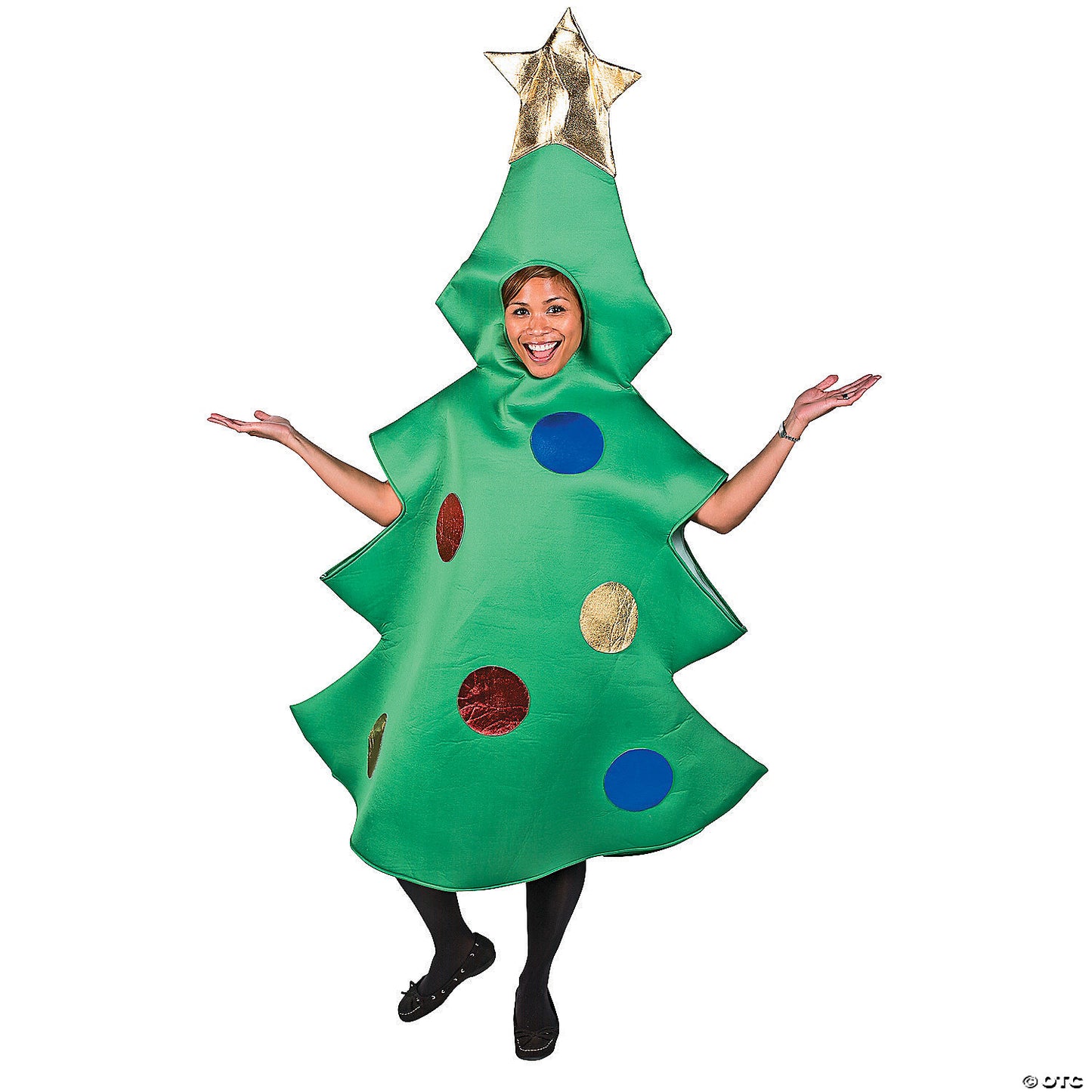47" x 4 Ft. 11" Adults Christmas Tree Polyester Costume - One Size | USA Decoration®