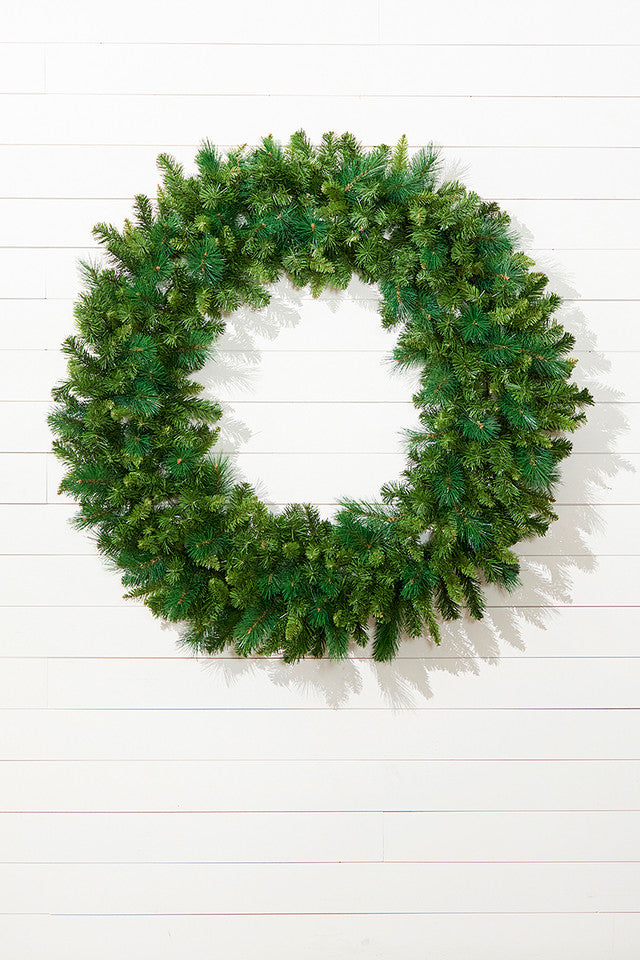 48" Montana Pine Wreath Large Natural Pine Holiday Decoration