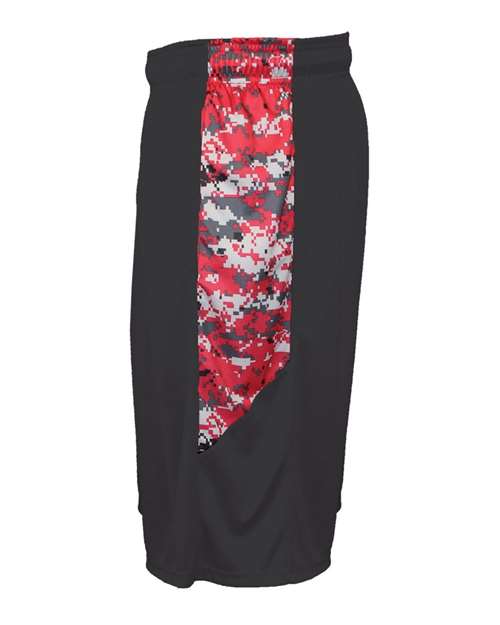 Youth Digital Camo Panel Shorts | USA Decoration