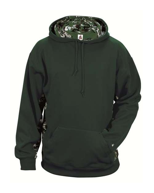 Youth Digital Camo Colorblock Performance Fleece Hooded Sweatshirt | USA Decoration