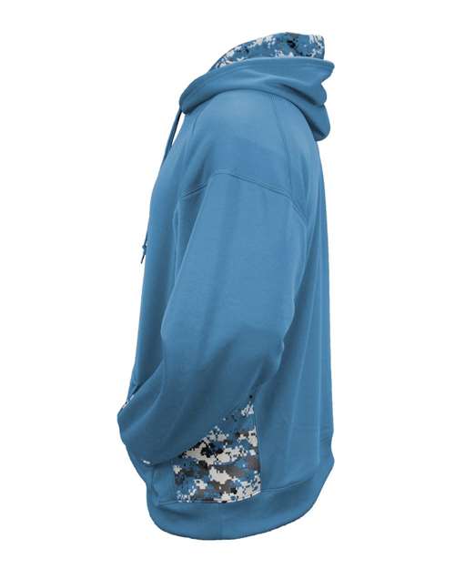 Youth Digital Camo Colorblock Performance Fleece Hooded Sweatshirt | USA Decoration