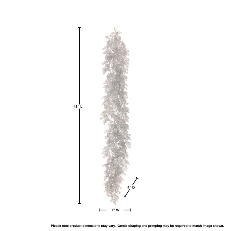 6 ft Red Pre-Lit Fir Christmas Garland framing a front door
