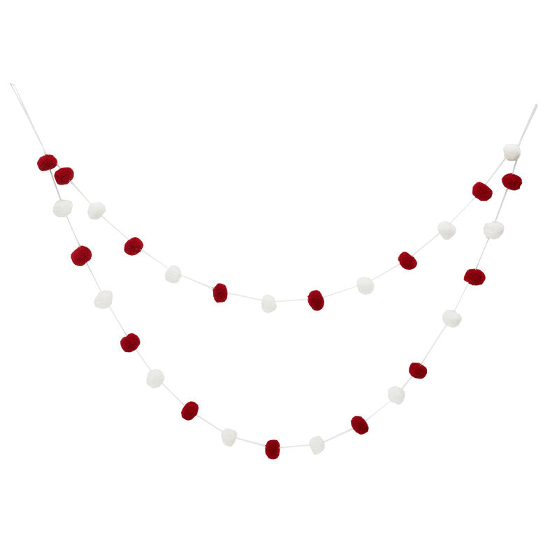 32" Iced Hanging Drop displayed as a holiday door decoration