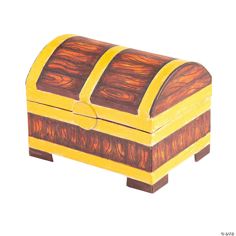 12 Piece(s): 4 1/4" DIY Papier-Mâché Mini Treasure Chests - 12 Pc. | USA Decoration®