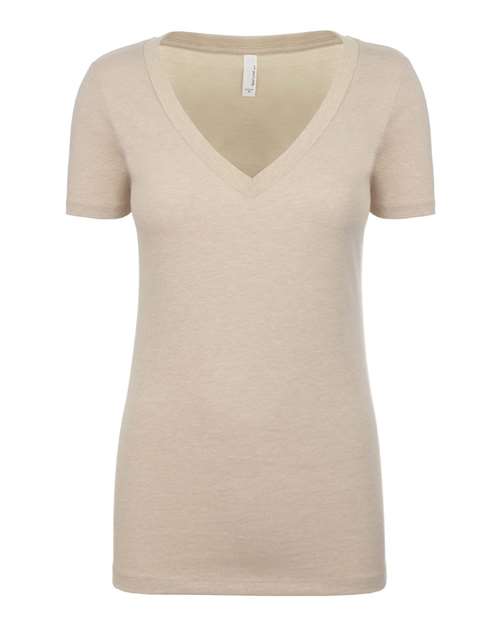 Women’s CVC Deep V-Neck T-Shirt | USA Decoration