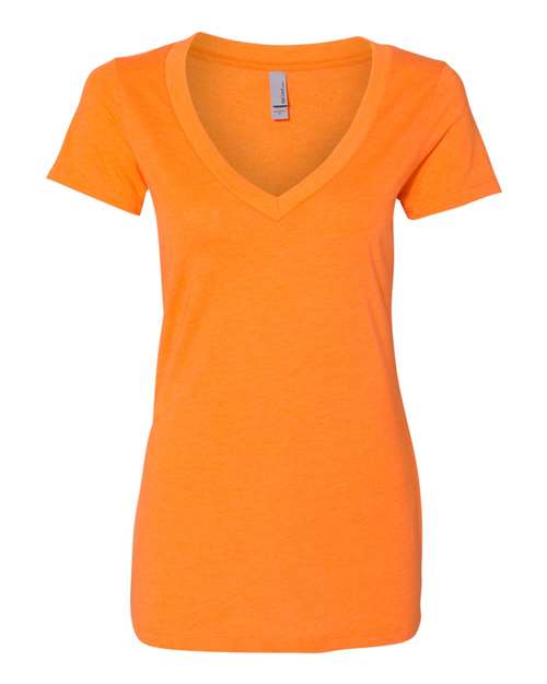Women’s CVC Deep V-Neck T-Shirt | USA Decoration