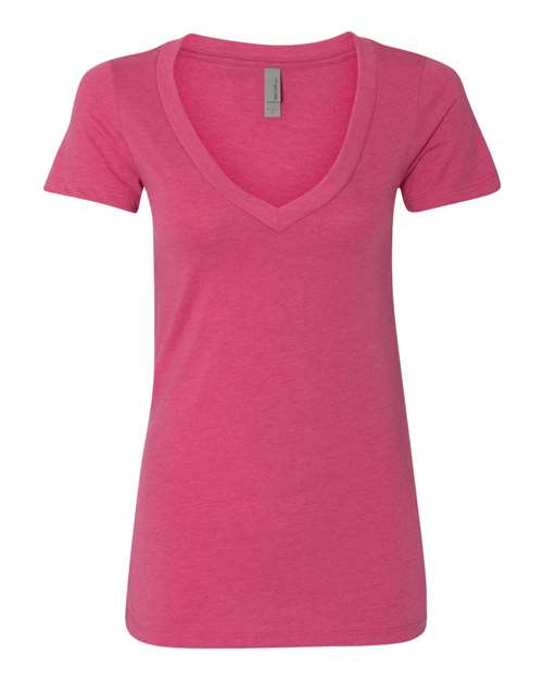 Women’s CVC Deep V-Neck T-Shirt | USA Decoration