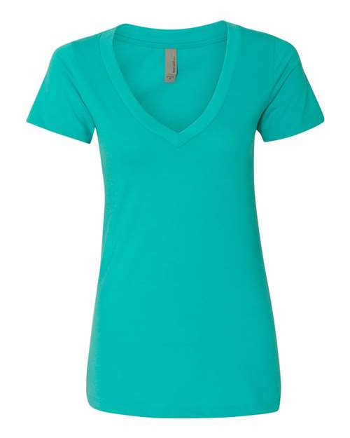 Women’s CVC Deep V-Neck T-Shirt | USA Decoration