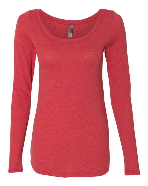 Women’s Triblend Scoop Neck Long Sleeve T-Shirt | USA Decoration