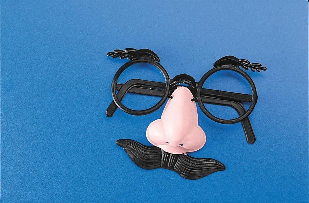 4 1/4" Bulk 48 Pc. Kids Nose, Eyebrows & Mustache Plastic Glasses