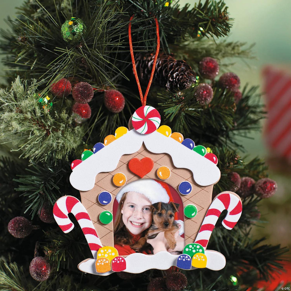 4 3/4" Bulk Gingerbread House Picture Frame Christmas Ornament Craft Kit - Makes 144