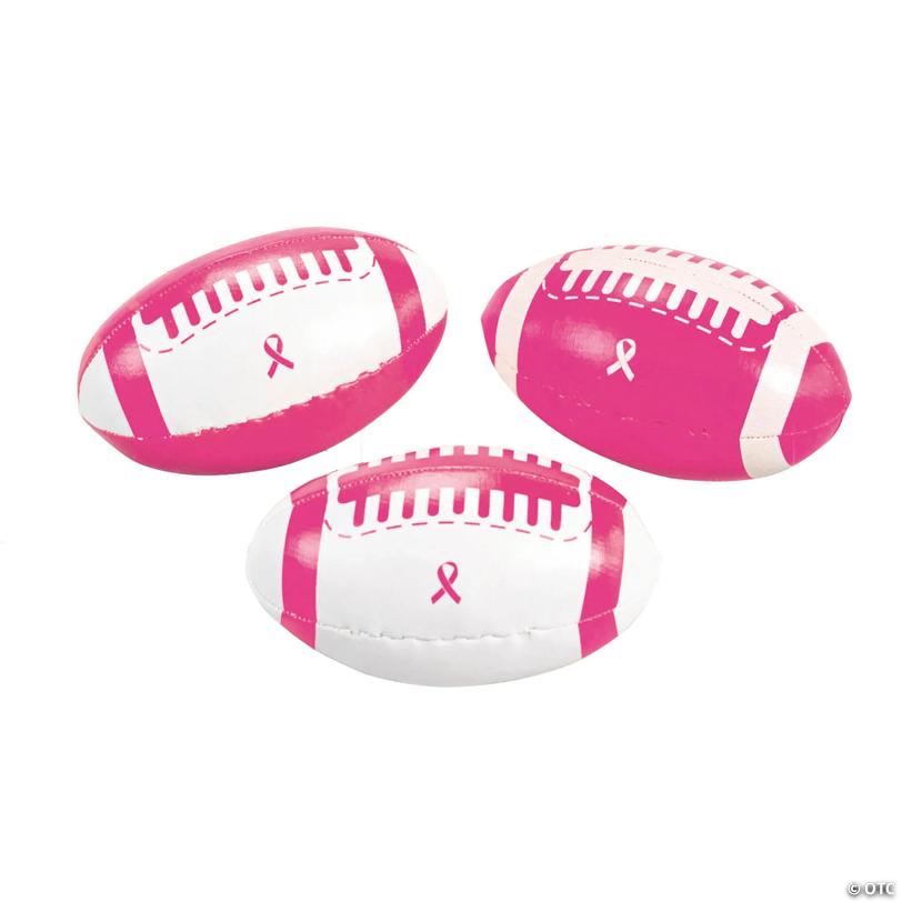4" Mini Awareness Ribbon Foam Footballs - 12 Pc.