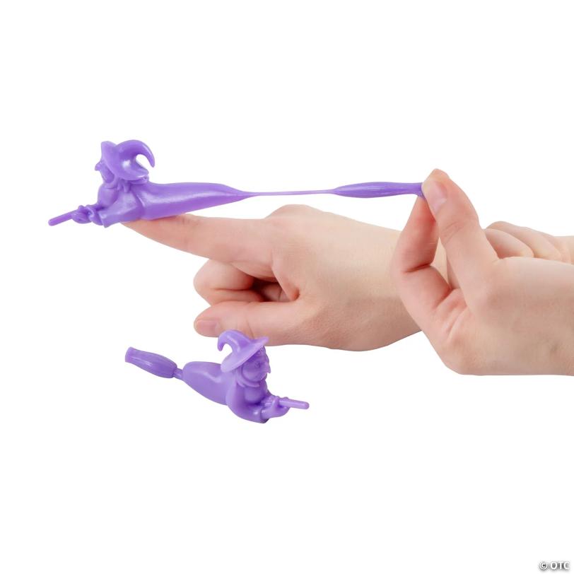 4" x 1 3/4" Halloween Purple Witch Latex Finger Flingers - 12 Pc.
