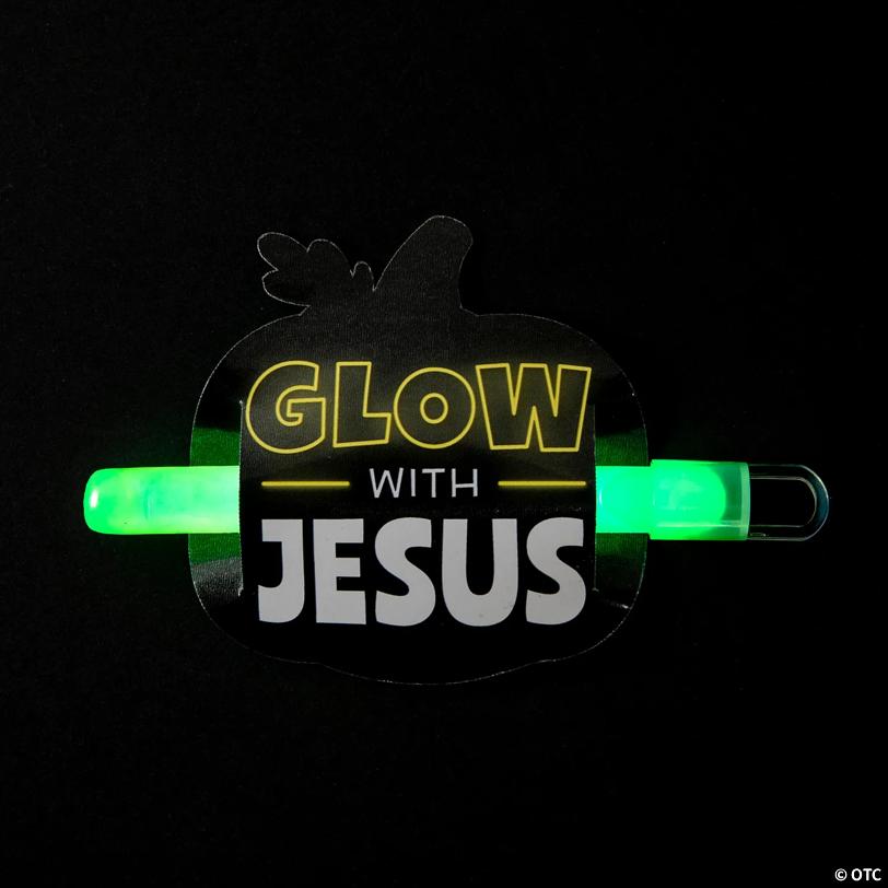 4" x 3 3/4" Bulk 50 Pc. Religious Glow with Jesus Glow Sticks