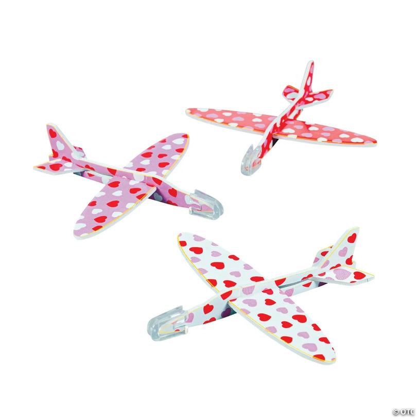 4" x 4 1/2" Bulk 48 Pc. Mini Valentine's Day Heart Print Gliders