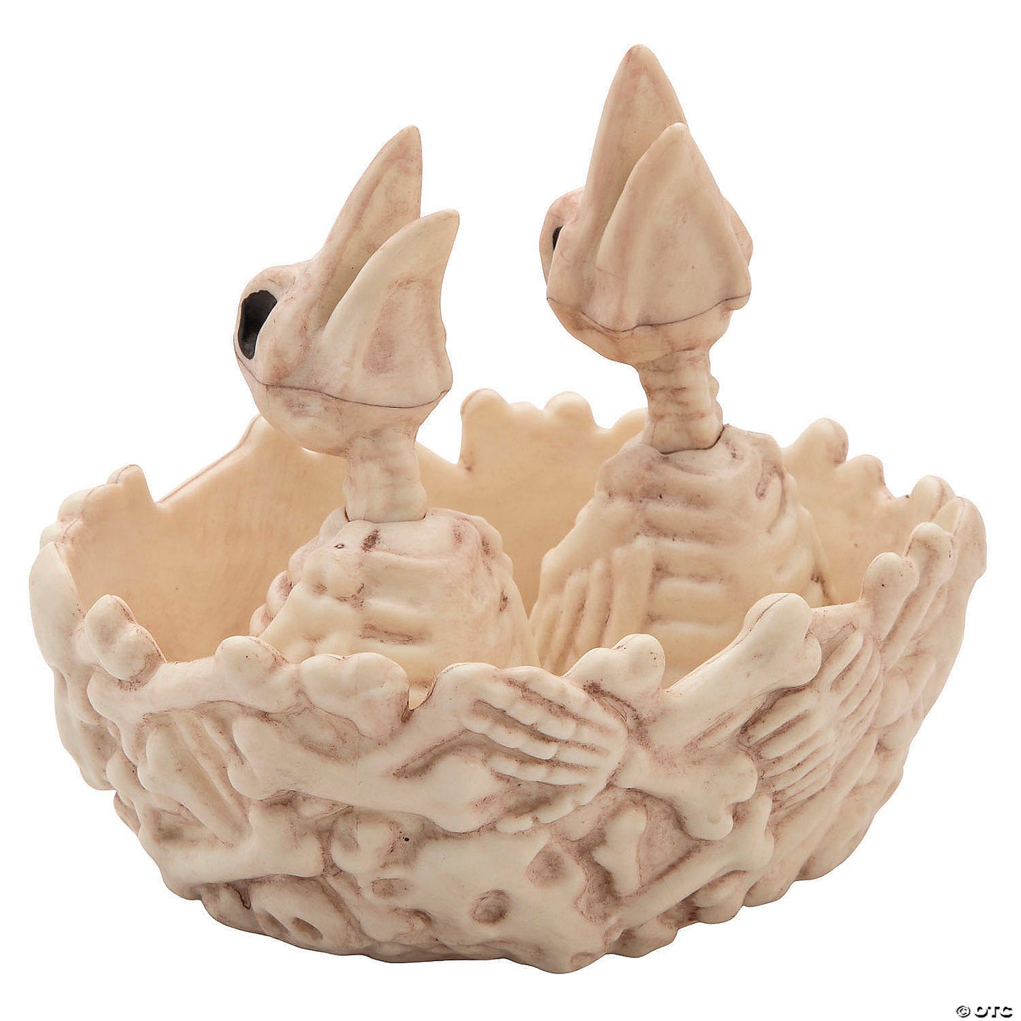 5 1/2" Bone Bird Nest with Baby Bird Skeletons Halloween Decoration | USA Decoration®