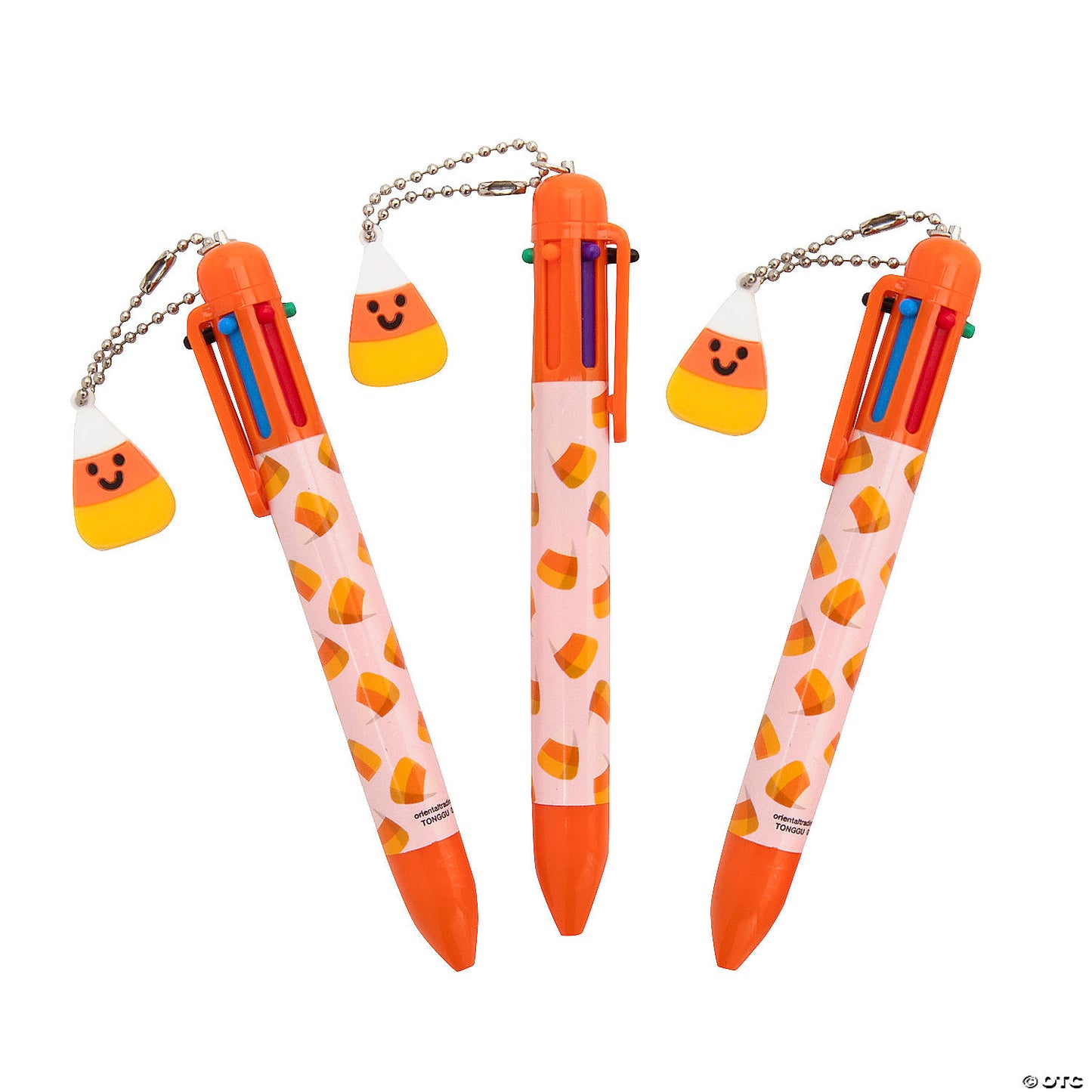 Per Dozen: Candy Corn Shuttle Pens with Charm - 12 Pc. | USA Decoration®