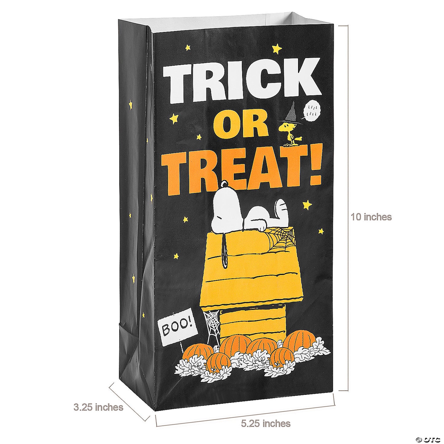 5 1/4" x 10" Peanuts® Snoopy Woodstock Halloween Paper Treat Bags - 12 Pc. | USA Decoration®