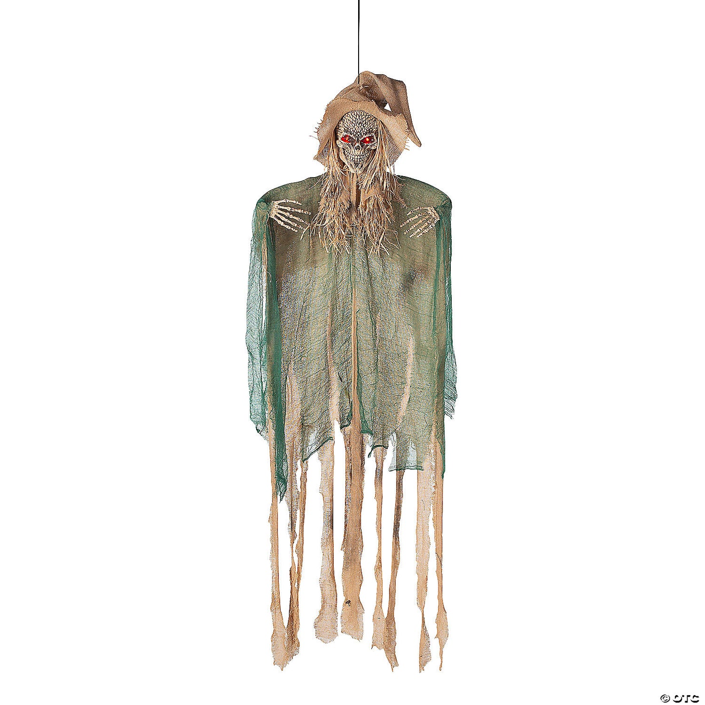 5 Ft. 6" Hanging Skeleton Witch Animated Prop Halloween Decoration | USA Decoration®