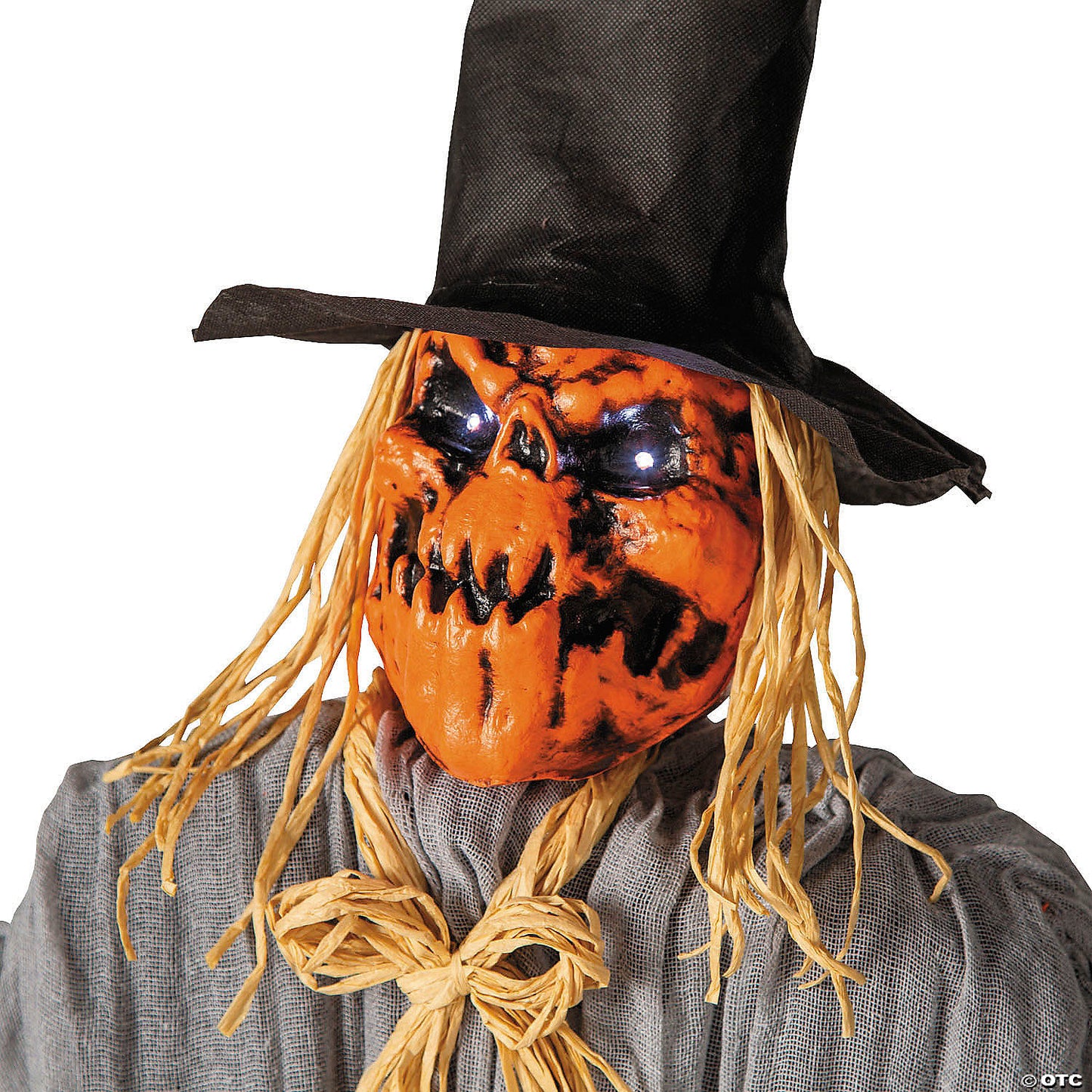 5 Ft. 8" Animated Head Turning Pumpkin Scarecrow Halloween Decoration | USA Decoration®