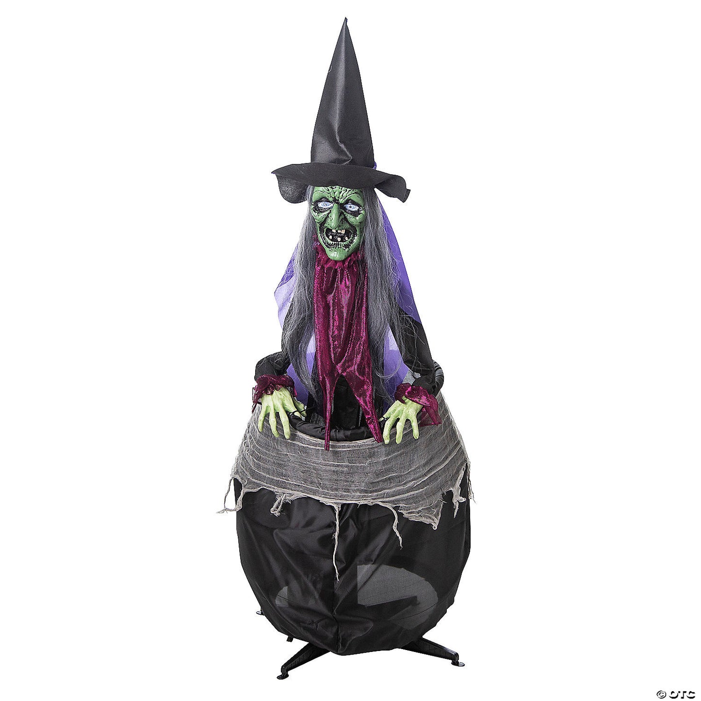 5 Ft. Animated Witch with Cauldron Standing Halloween Decoration | USA Decoration®