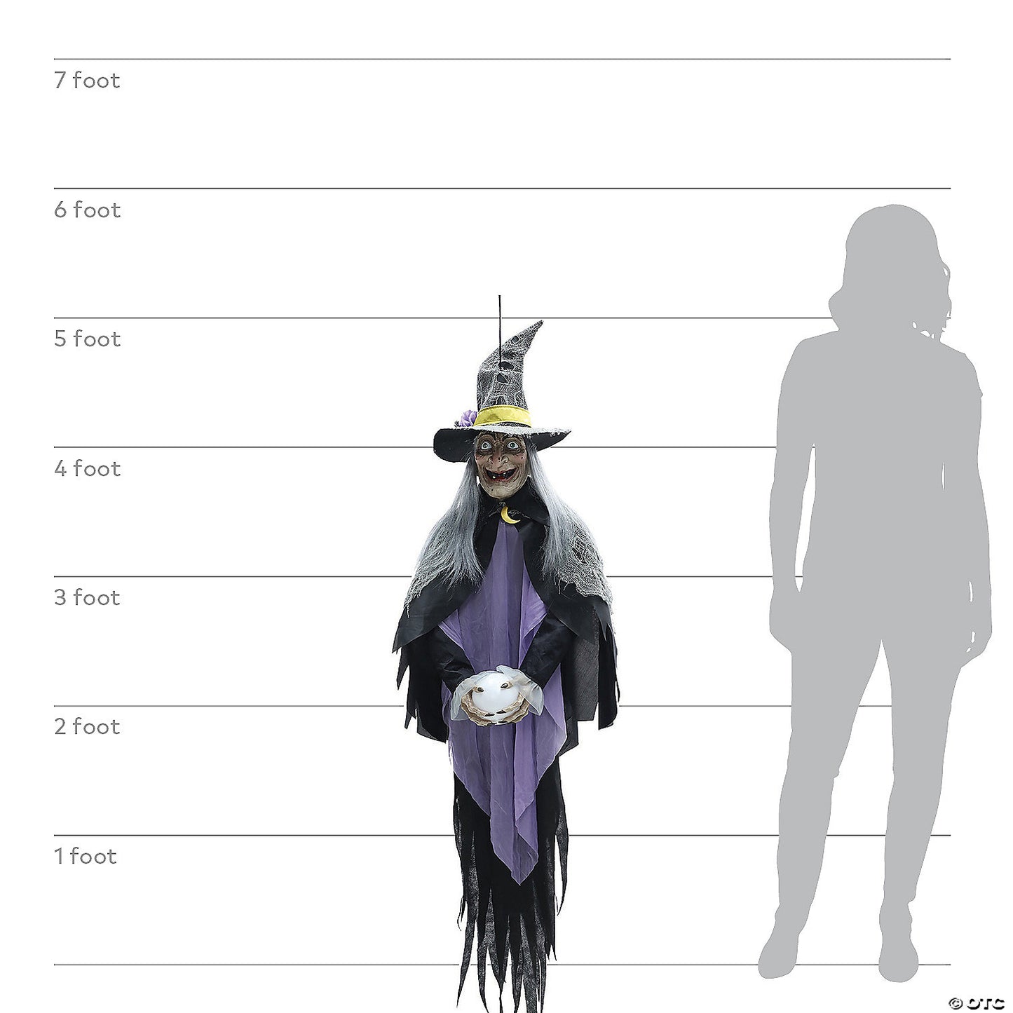 5 ft. Hanging Hag Prop Halloween Decoration | USA Decoration®