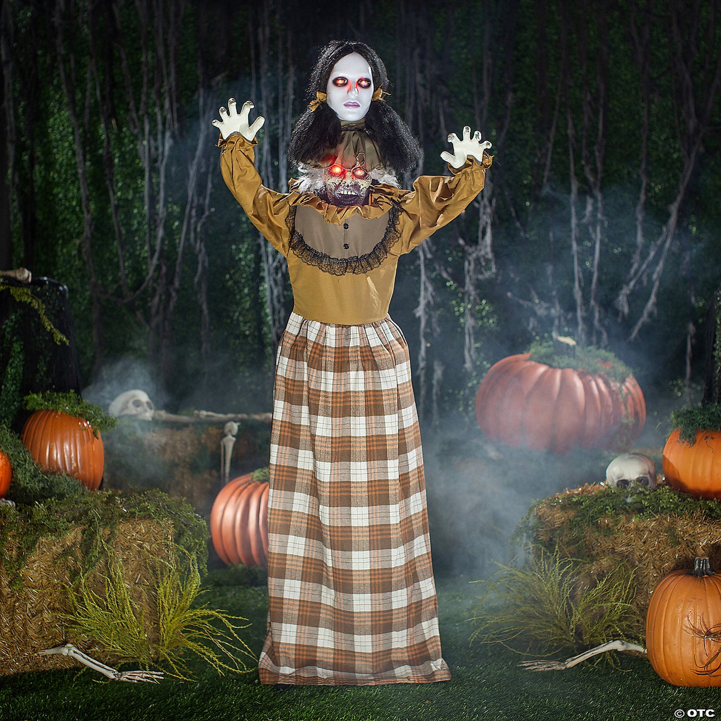 5 Ft. Standing Creepy Woman Plastic Pop-Up Halloween Decoration | USA Decoration®